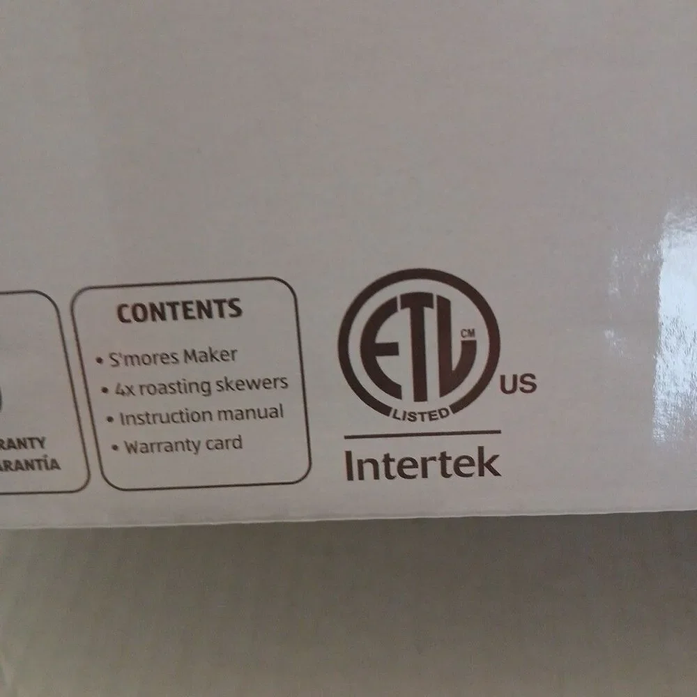 Indoor Stainless Steel S'mores Maker Kit Smokeless /4 Skewers Electric NIB